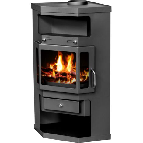 V05 – Poêle à bois 9 kW – Rendement 76,87 % – Émissions de CO 0,0907 % – Dimensions 650 x 523 x 986 mm – Pour chauffage pièces moyennes à grandes