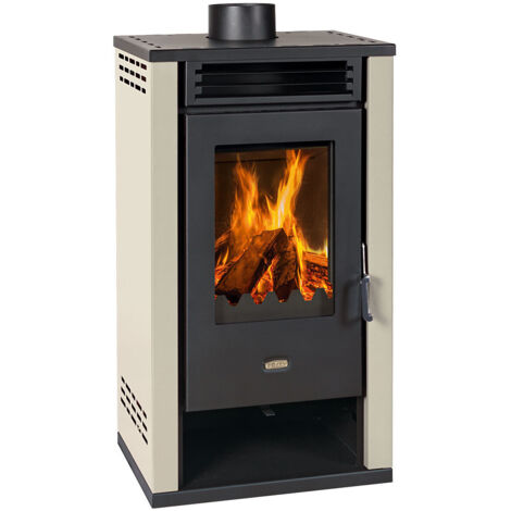 Poêle à bois avec four Prity K2 GT – 8,1 kW, Bordeaux, Classe A+, Style Élégant (1/2)
