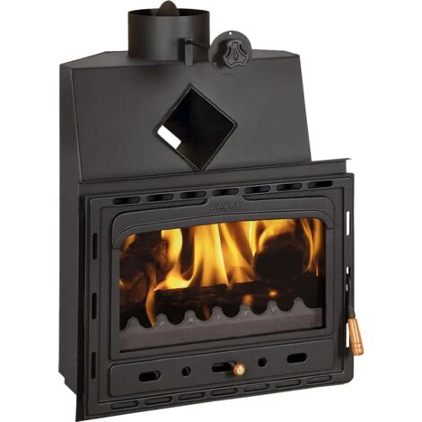 Insert de cheminée PRITY AC 14 kW classe A+ Ø200 mm porte en fonte (1/4)