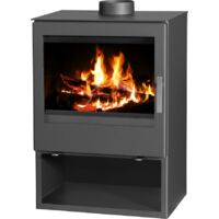 V05 – Poêle à bois Modena – 9,76 kW – Classe A+ – Rendement 82,05 % – Émissions de CO 0,0396 % – Pour espaces de taille moyenne à grande