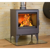 V05 – Poêle à bois Modena L 9,76 kW – Rendement 82,05 % – Émissions CO 0,0396 % – Pour pièces de taille moyenne – Design contemporain