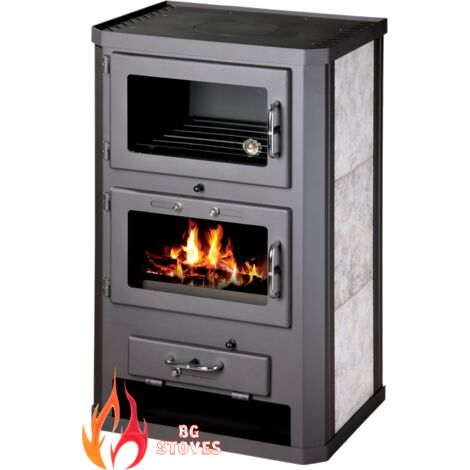 Holzofen V05 Grand F mit Backfach – 12 kW – Keramik-Seitenwände und traditionelles Design – Energieklasse A