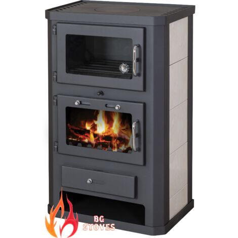 Holzofen V05 Komfort KF mit Backfach – 10 kW – Keramik-Seitenwände und funktionales Design – Energieklasse A