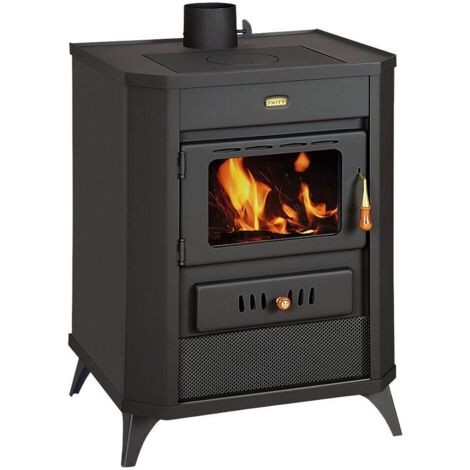 Holzofen Prity WD E – 15,9 kW, Robustes Design, Graphitschwarz, Energieklasse A