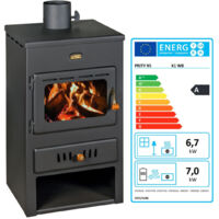 Thermo-Holzofen Prity K1 W8 – 13,1 kW, Wärmetauscher, Graphitschwarz, Energieklasse A