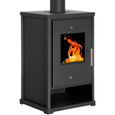 Estufa de Leña Prometey Eco 4 – 7 kW  Eficiencia Energética y Diseño Compacto