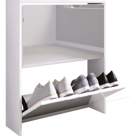 Armoire à chaussures Chariot à chaussures Miroir Stido L 73xx63x17 - VCM (1/5)