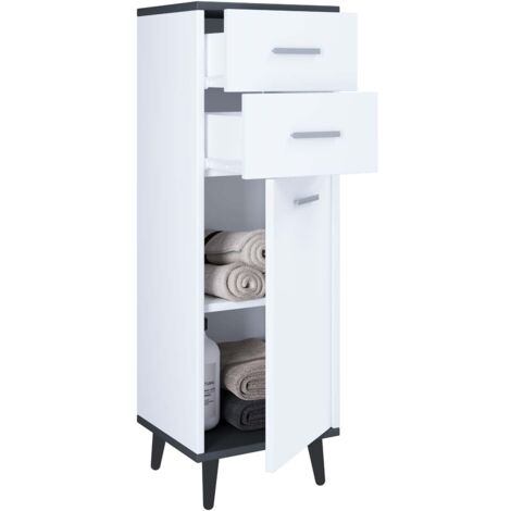 Armoire à disques meubles de salle de bain Landos 97x32x28 - VCM (1/4)