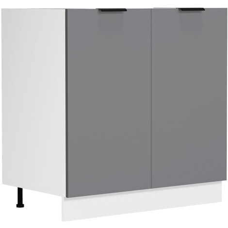 Meuble évier cuisine largeur 80 cm Fasola 82x80x46 - VCM (1/4)