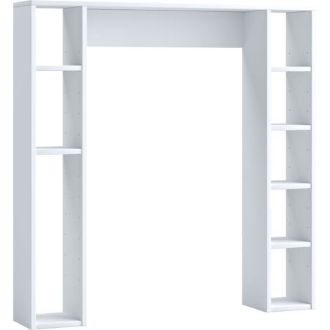 Ebuy24 – Mobilier de bobine de lavage – Dimensions C. 100 x L. 98 x P. 18 cm – 8 zones de rangement – Pour salle de bain moderne (1/3)