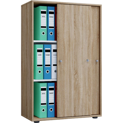 Portes coulissantes d'armoire de bureau Lona 3 plis 70x111x40 - VCM (1/2)