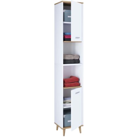 Meubles de salle de bain Armoire haute armoire Landos 181x32x28 - VCM (1/4)