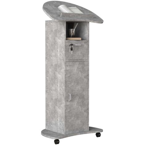 Rouleaux Redola T de console de haut-parleur de bureau debout en bois 110x56x37 - VCM (1/5)