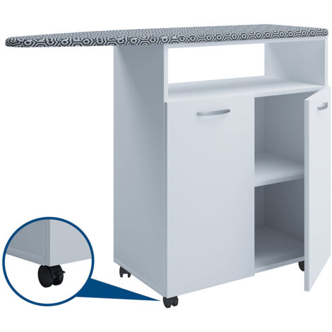 Ebuy24 – Commode Bigilo H. 86 cm – L. 112 cm – P. 37 cm – Circuits en métal de haute qualité – Rangement flexible avec portes de rotation (1/3)