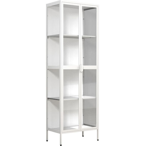Vitrine en verre en acier Floka XXL 180x60x35 - VCM (1/4)
