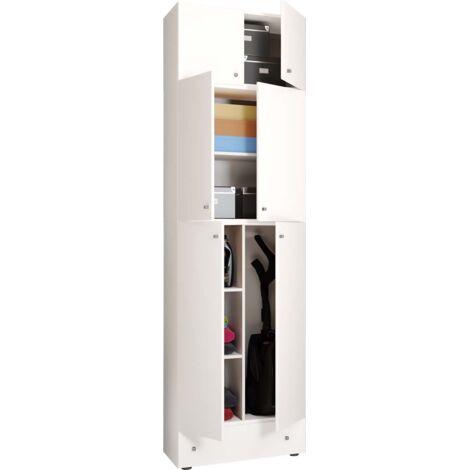 Armoire de nettoyage d'armoire de balai en bois Lona SA 240x70x39 - VCM (1/3)