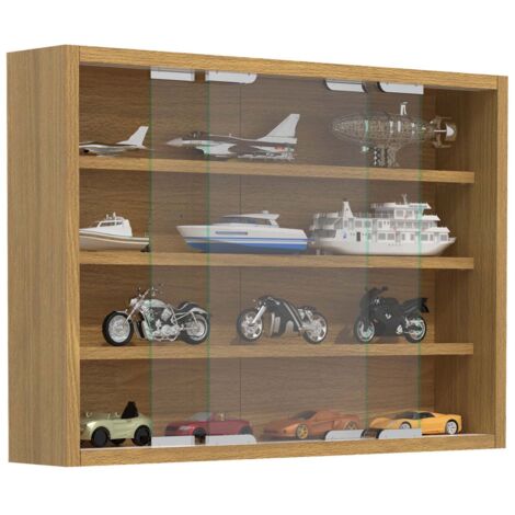 Ebuy24 – Vitrine murale en verre Agisa M – Portes coulissantes – 3 étagères – Dimensions H. 40 x L. 57 x P. 10 cm – Conception intemporelle
