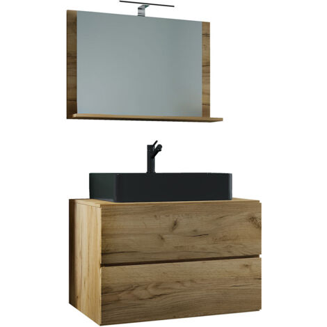 Meubles de salle de bain 3 pièces Lendas 80 cm M 124x80x52 - VCM (1/4)