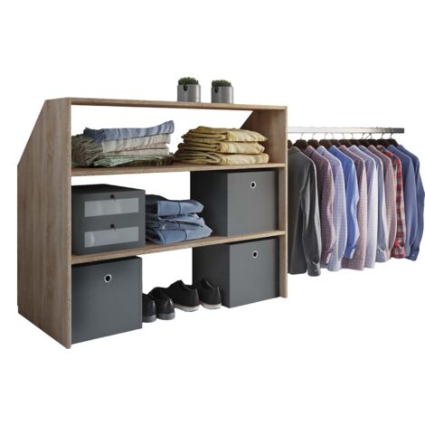 Dacho bibliothèque pour mur en pente 2 tablettes chêne décor.