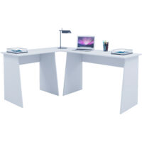 Table d'angle de bureau en bois Masola 74x135x105 - VCM