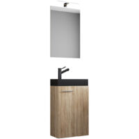 3tlg lavabo Slito SP étroit Noir 130x41x22 - VCM