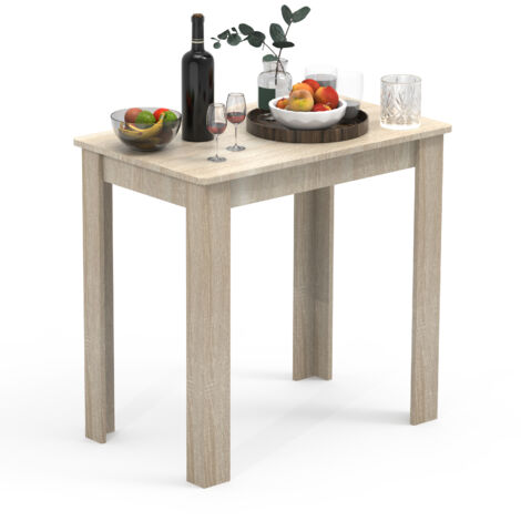 Mesa de comedor de madera VCM  AL. 76 x AN. 80 x P. 50 cm  Mesa de comedor Mesa de cocina Mesa Esal (Sonoma Oak)