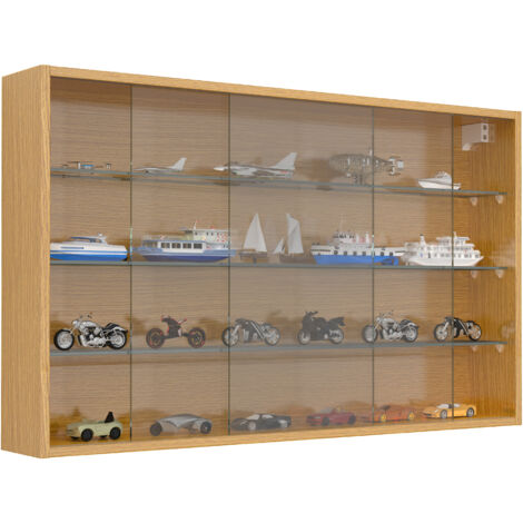 VCM vitrina colgante  vitrina vidrio  Dimensiones: AL. 60 x AN. 100 x P. 15 cm  Vidrio colgante vitrina  Moderno y ahorro de espacio  Vitrina vidrio - Drivalo XL (roble miel)