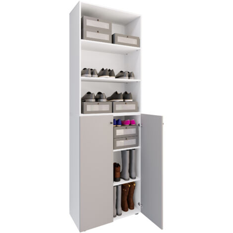 Botas De Rack VCM XL Wood Large Shoe Cabinet Zapato Rack Botas grandes Muebles de ...
