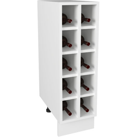 Scaffale VCM Vino  Dimensioni ca. A. 82 x L. 25 x T. 44 cm  Mensola da cucina per Bottiglie  Mensola - Esilo (Bianco)