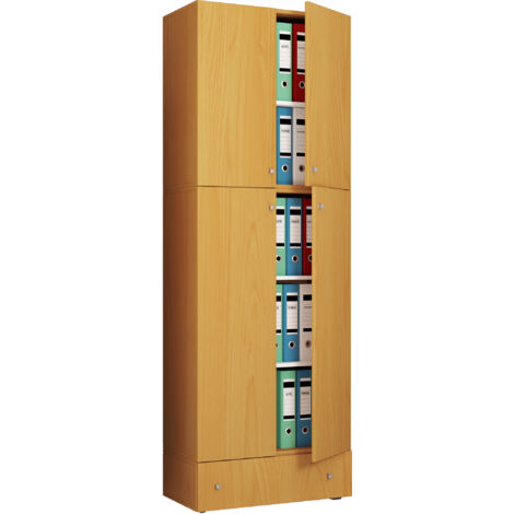 VCM XL Legno Grande armadio Scarpa Scaffale Grande Stivali Mobili da Pavimento Lona 3 Scomparti (Bianco
