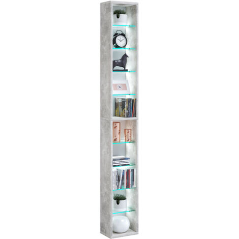 Scaffale in legno VCM mensola salvaspazio Dimensioni: A. 152 x L. 21 x T. 14 cm Elegante mensola appesa Mensola portaoggetti Libreria Mensola da parete - Rasato XL (ottica calcestruzzo)