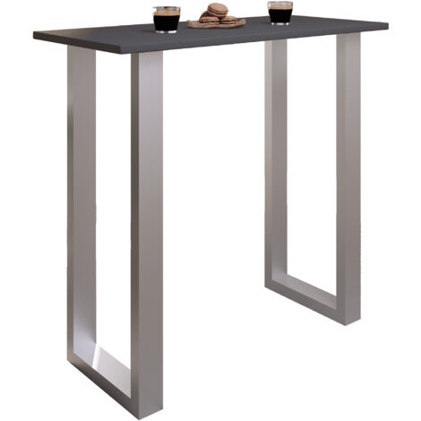 Tavolo da bar VCM Tresen Tavolo in stand Tavolo alto Tavolo Bartresen - Xona 110x50 cm (Argento / Antracite)