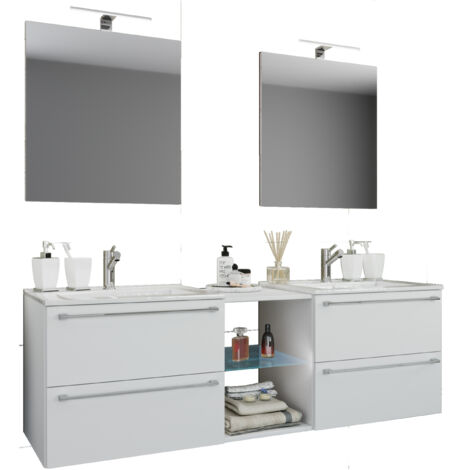 3 pz. Lavabo da bagno Badinos XXL 91x157x46 - VCM