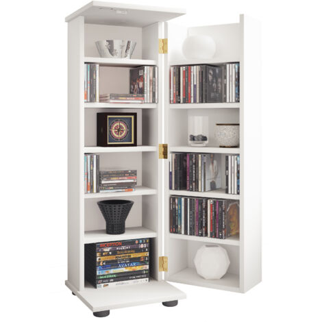 VCM Bois Vinyle LP Stand Étagère D'archivage Support De Rangement Platto 3 Compartiments Gris