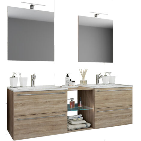 3 pz. Lavabo da bagno Badinos XXL 91x157x46 - VCM
