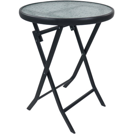 VidaXL Tavolo da Giardino Pieghevole Antracite 38x38x38cm Rete Acciaio