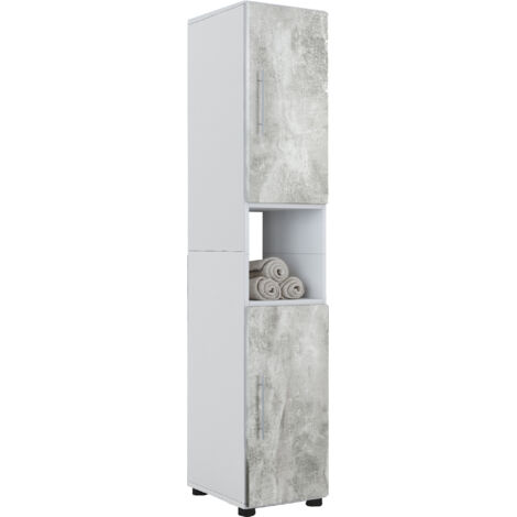 VCM Mobili Da Bagno Armadio Per Lavatrice Jutas B. 64 X H 190 X T 25 Cm 91948352