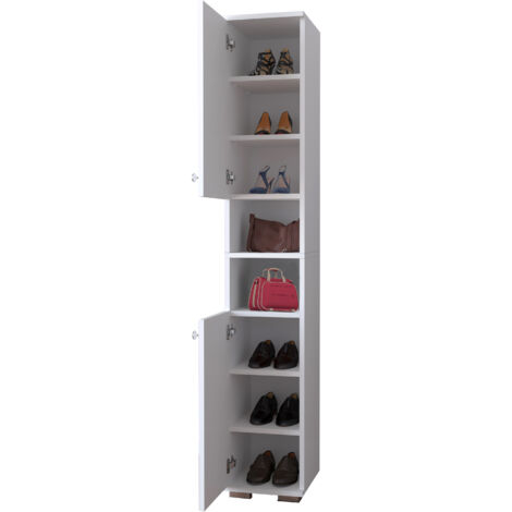 Armadietto Porta Medicinali VCM Con Serratura Omal XL | A Muro 92x31x18 Cm, 5 Ripiani Regolabili, Colore Rovere Sonoma