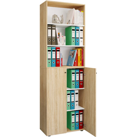 Armadio Da Cucina VCM Esilo - Bianco/Rovere Sonoma, 82x60x46 Cm, Con 2 Ante E Cassetto, Piedini Regolabili