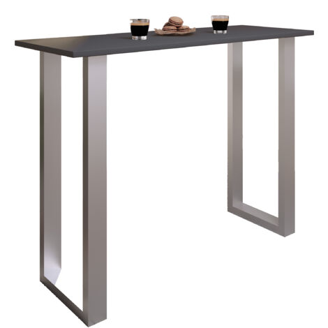Tavolo da bar VCM Tresen Tavolo in stand Tavolo alto Tavolo Bartresen - Xona 140x50 cm (Argento / Antracite)
