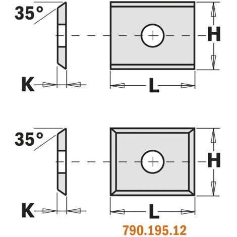 790.080.00 COLTELLO REV/PROFILATO R8 (24x12x1.5) HW-K1920