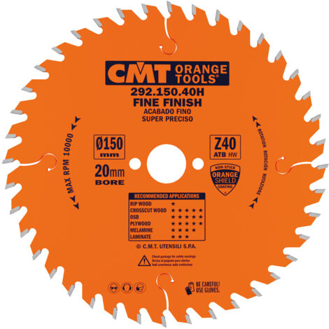 CMT Sega circolare Orange Tools 292,165,40H 165 x 20 x 2,6 z atb 15 40 gradi