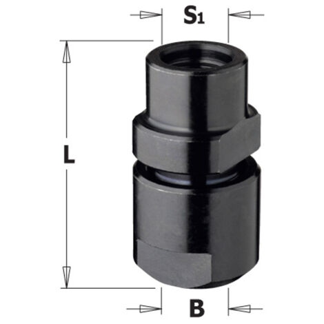 796.000.00 MANDRINO PORTAFRESE M12x1 DX C/GHIERA X PINZE d=6-6.35-8-9.5