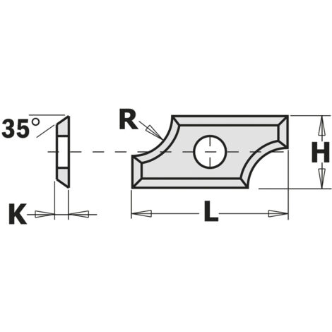 790.064.00 COLTELLO REV/PROFILATO R6.35 (24x12x1.5) HW-F1730