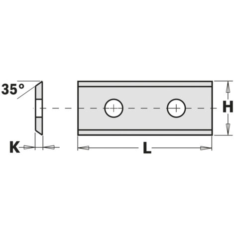 790.400.00 COLTELLO REVERSIBILE STD (2/35°) 40x12x1.5mm HW-K1920
