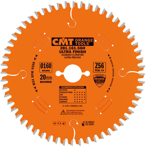 281.166.56H LAMA DENTE TRAPEZOIDALE HW 165x2.2/1.6x20+2 Z56 TCG 3neg