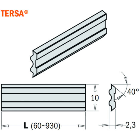 795.450.10 SET 2 COLTELLI -SISTEMA TERSA- 450x10x2.3mm HPS