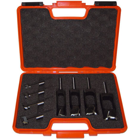 CMT – Jeu de 8 forets pour goupilles et charnières – Diamètres 8-10-12-15mm – Acier haute résistance pour perçage précis (1/4)