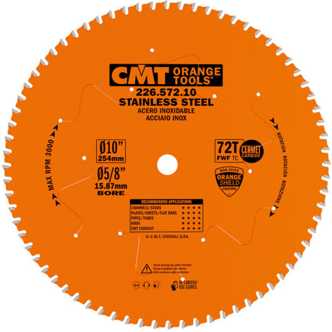 226.580.12 LAME CERMET POUR MATÉRIAUX FERREUX HW 305x2,2/1,8x25,4 Z80 FWF