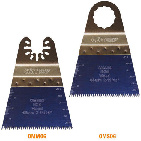 OMM06-X5 5 lames de coupe pour bois HCS 68 x 40 mm 14 TPI-U